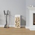 Leñero blanco 25x25x60 cm Acero laminado en