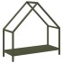 Leñero verde oliva 60x25x60 cm Acero laminado en