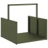 Leñero verde oliva 40x40x40 cm Acero laminado en