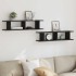 Estantes de pared 2 uds roble negro 90x18x20