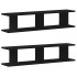 Estantes de pared 2 uds roble negro 90x18x20