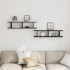 Estantes de pared 2 uds roble negro 90x18x20