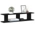 Estantes de pared 2 uds roble negro 90x18x20