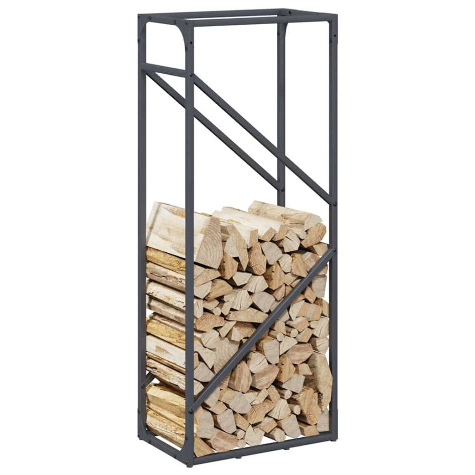 Leñero antracita 40x25x100 cm Acero laminado en