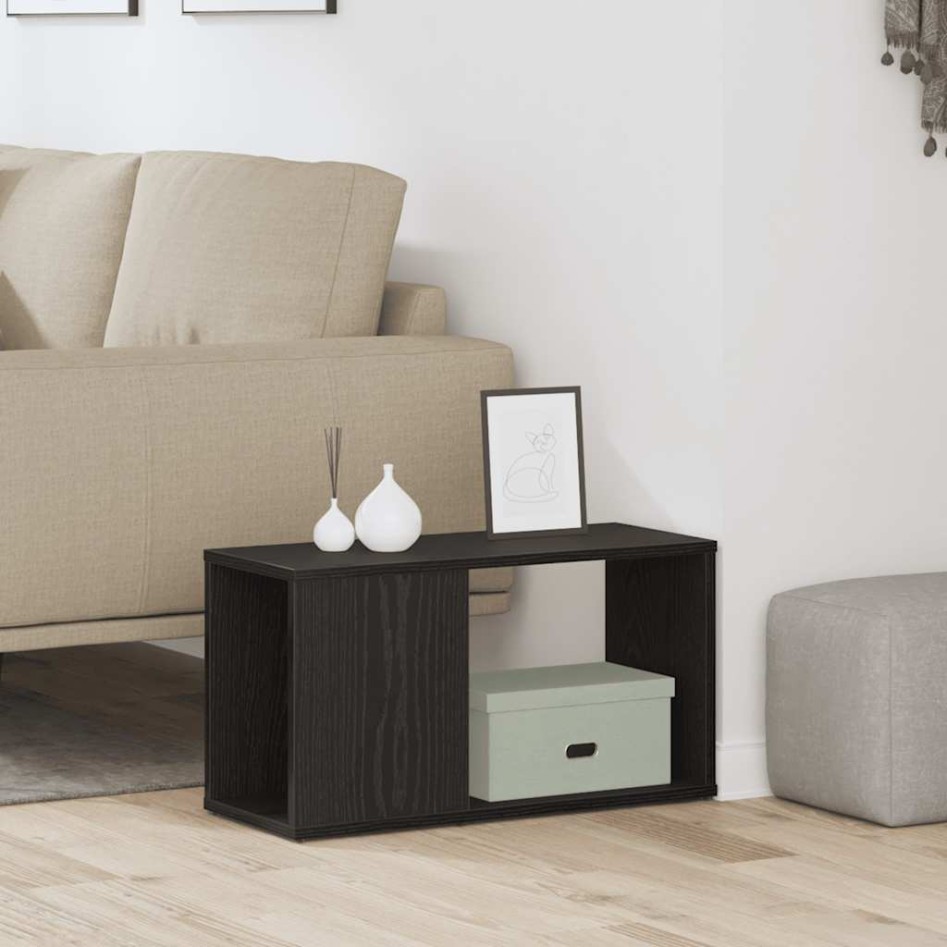 Mueble de TV de madera de roble negro 60x24x32