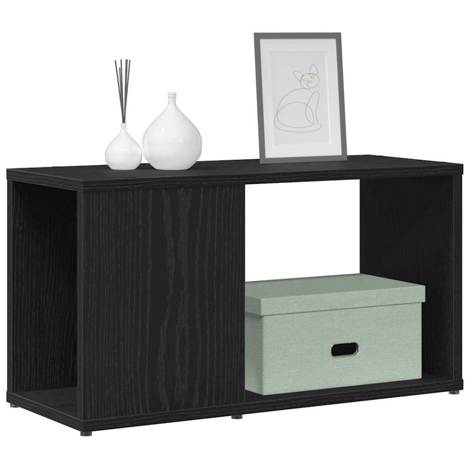 Mueble de TV de madera de roble negro 60x24x32