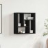 Estante de pared  de madera ingeniería roble negro 45x16x45