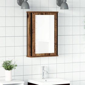 Mueble de baño con espejo de madera antigua 42x12x60