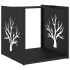 Leñero negro 40x40x40 cm Acero laminado en
