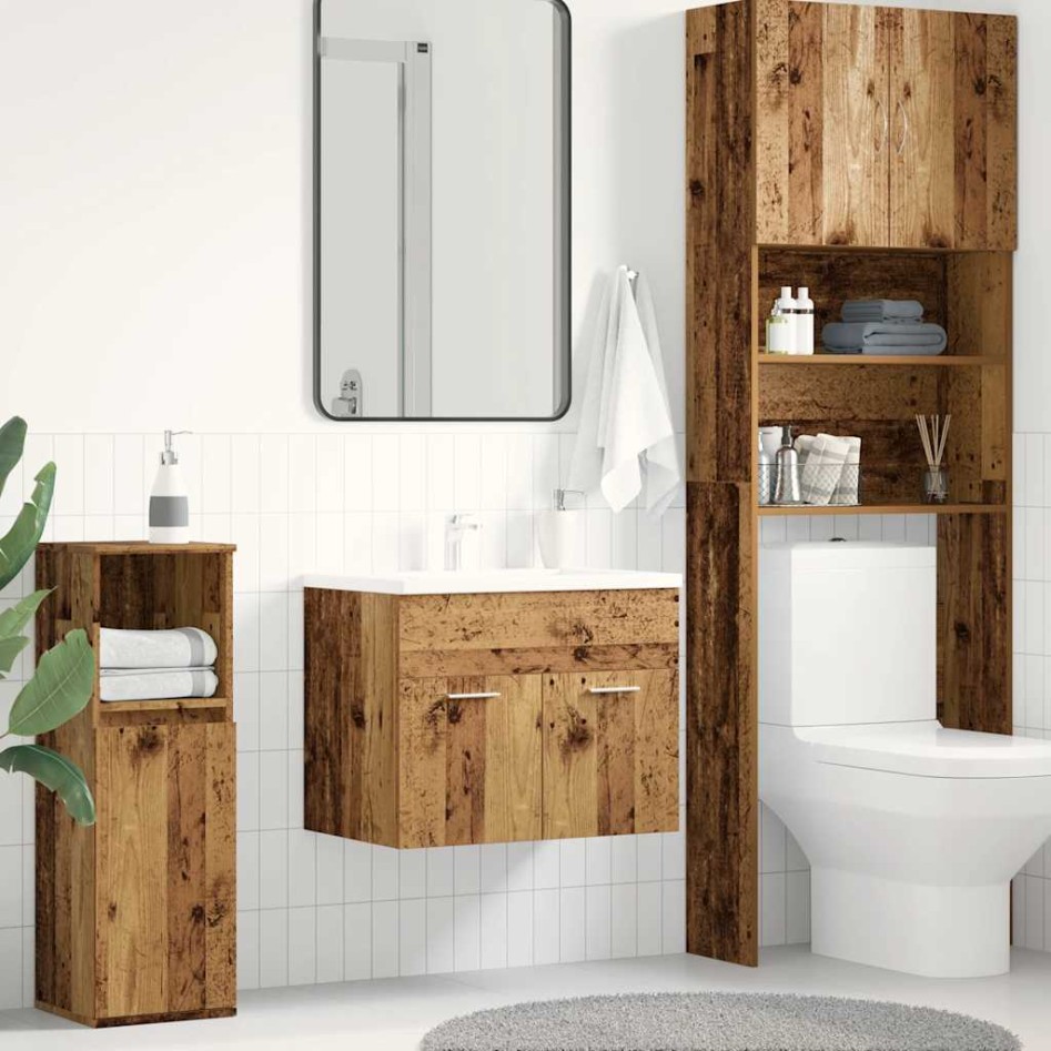 Mueble de baño para lavabo de madera antigua 60x38,5x46