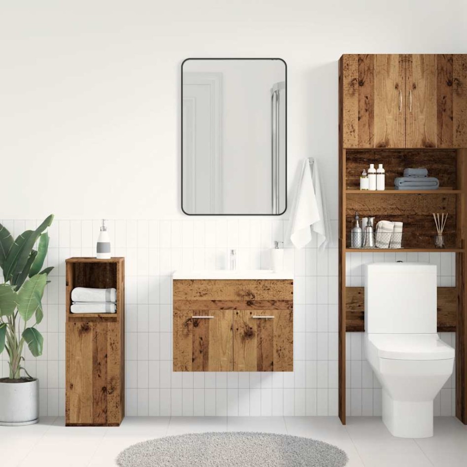 Mueble de baño para lavabo de madera antigua 60x38,5x46