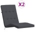 Cojines para tumbona 2 uds tela Oxford gris