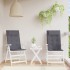 Cojines de silla respaldo alto 2 uds tela Oxford gris