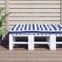 Cojín para palés tela a rayas azul y blanco 120x80x12