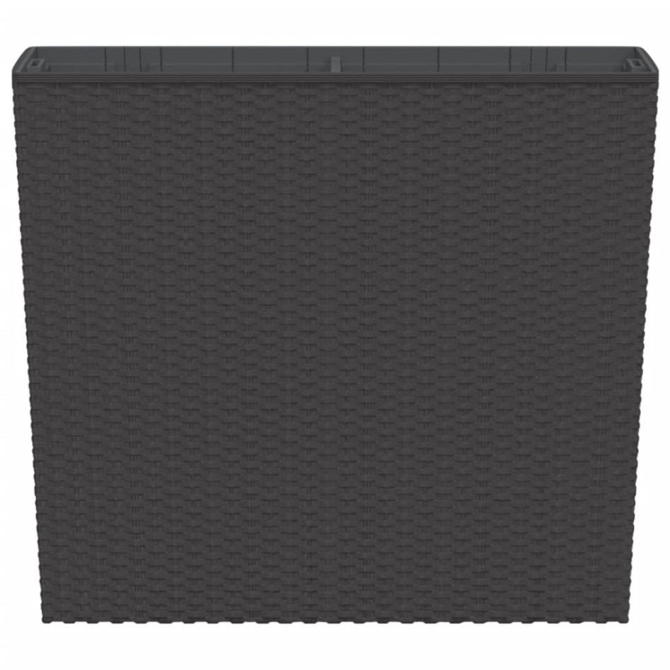 Macetero con interior extraíble PP ratán marrón 12/44