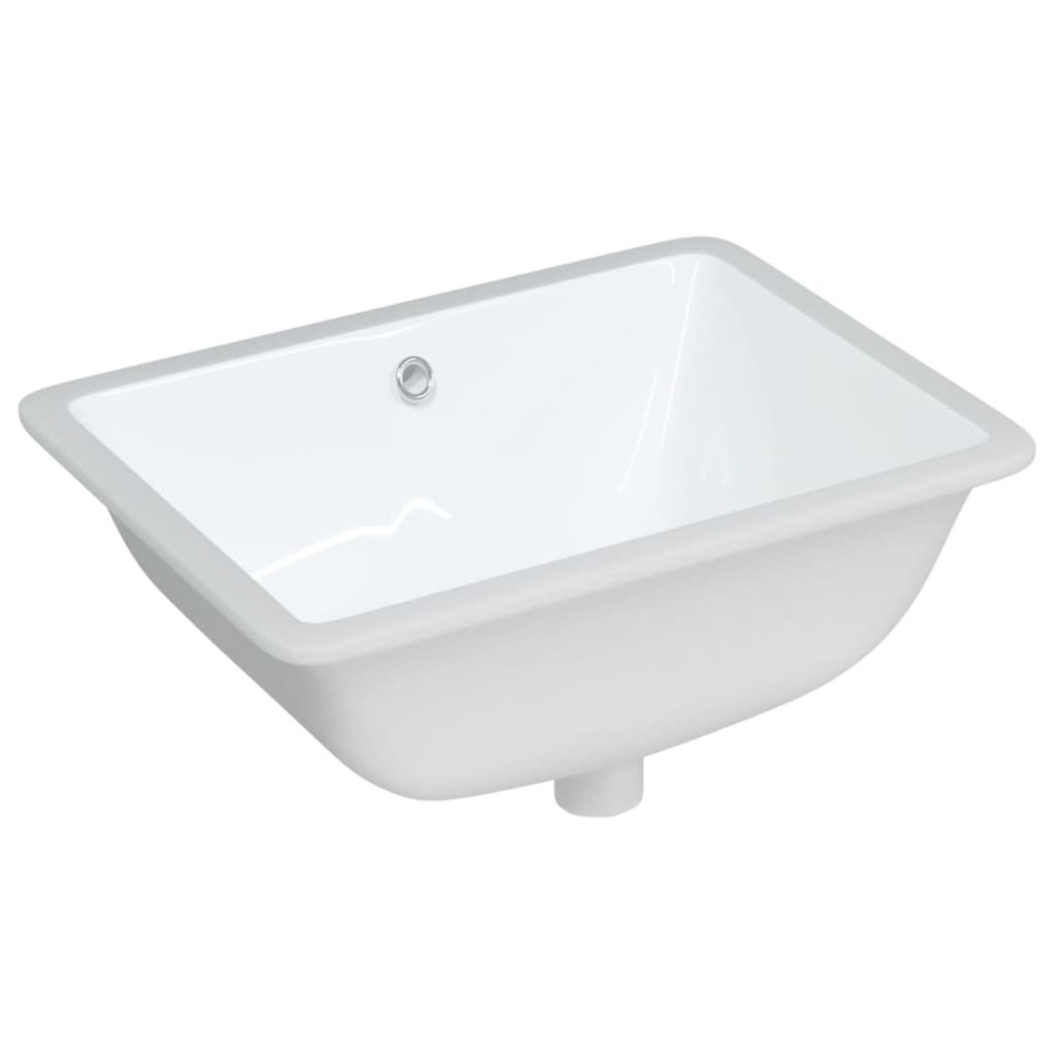 Lavabo de baño rectangular cerámica blanco 52x38,5x19,5