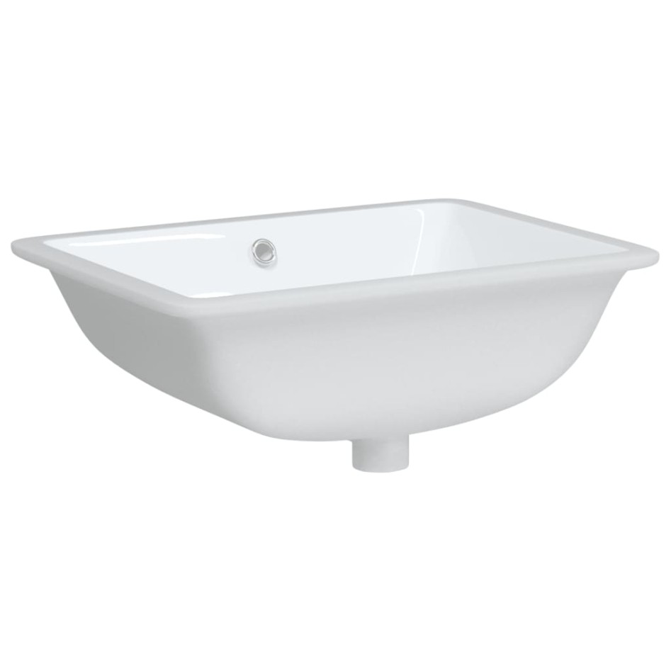 Lavabo de baño rectangular cerámica blanco 52x38,5x19,5