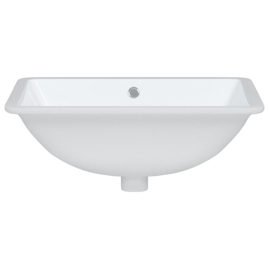 Lavabo de baño rectangular cerámica blanco 52x38,5x19,5