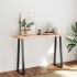 Tablero de mesa madera maciza borde natural 120x40x(2-4)