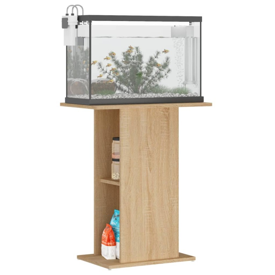 Soporte acuario madera ingeniería roble Sonoma 60,5x36x72,5