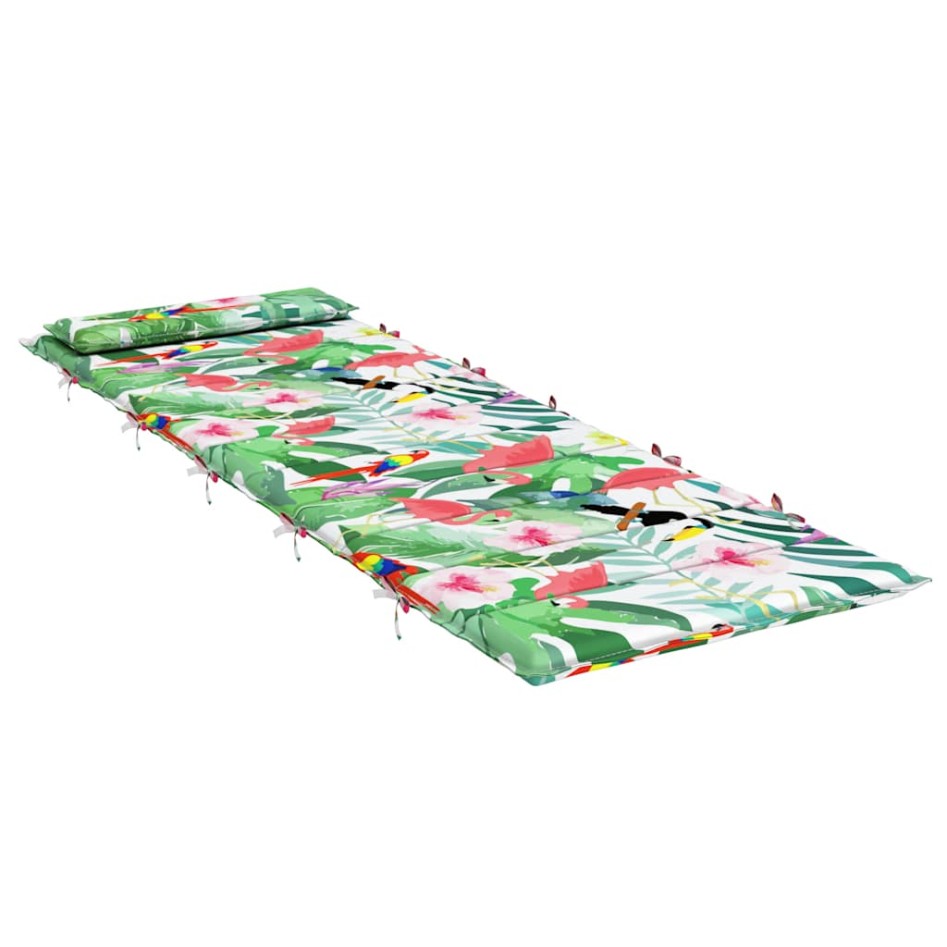 Cojín de tumbona de tela Oxford multicolor 180x60x3