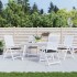 Cojines de silla de jardín 4 uds tela negro 40x40x3