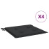 Cojines de silla de jardín 4 uds tela negro 40x40x3
