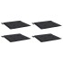 Cojines de silla de jardín 4 uds tela negro 40x40x3