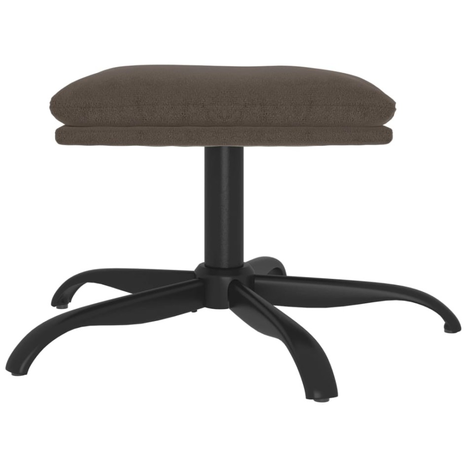 Reposapiés tela de microfibra gris oscuro 60x60x36