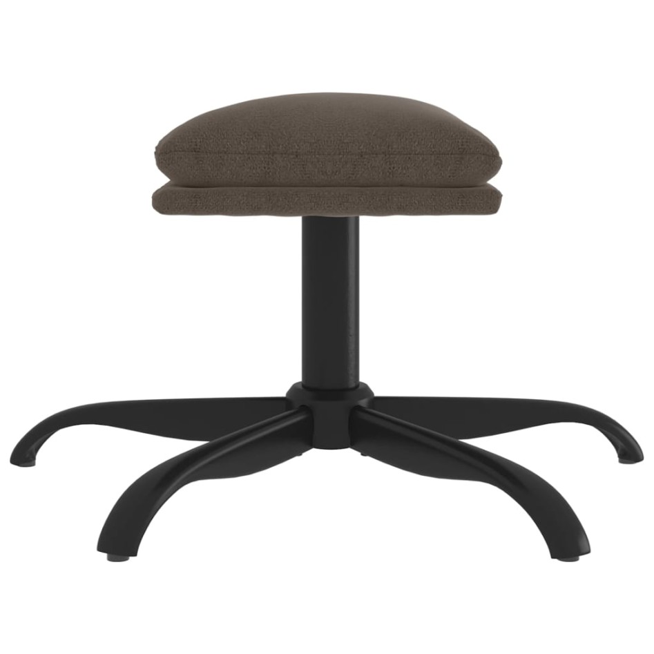 Reposapiés tela de microfibra gris oscuro 60x60x36