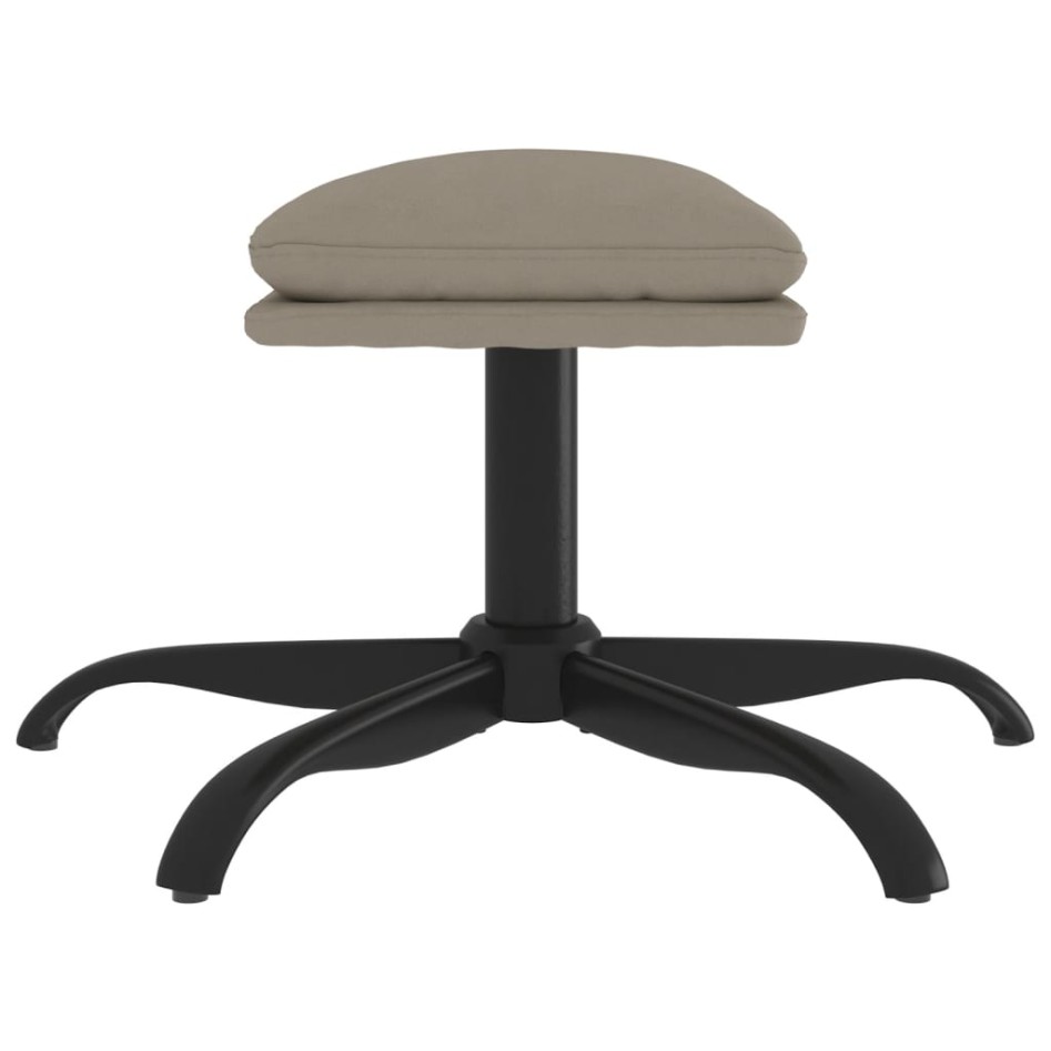 Reposapiés de terciopelo gris claro 60x60x36