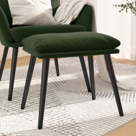 Reposapiés de terciopelo verde oscuro 45x29,5x35