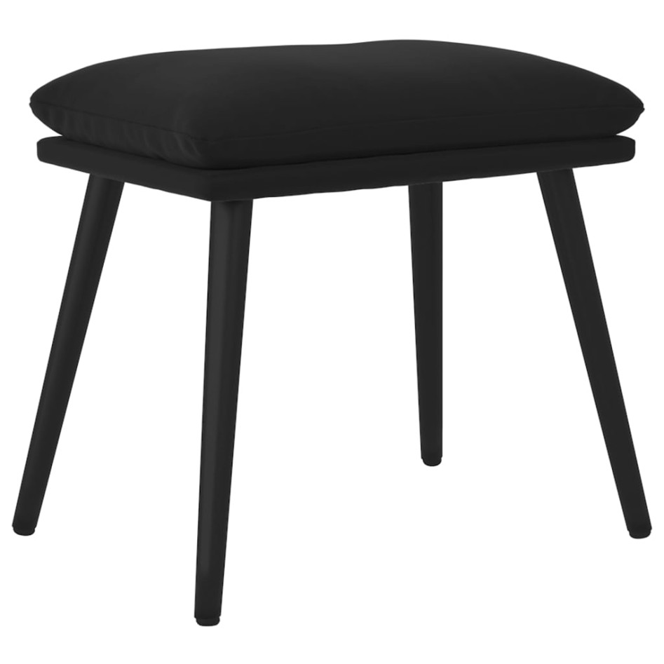 Reposapiés de terciopelo negro 45x29,5x35