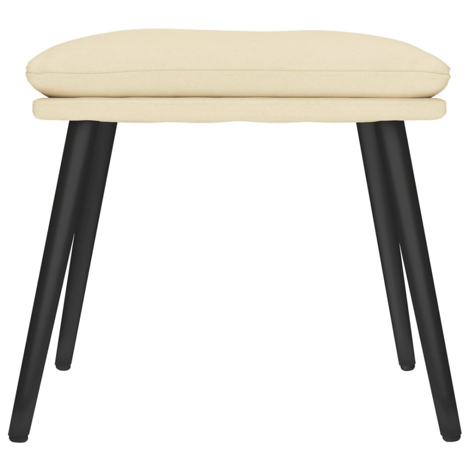 Reposapiés de tela color crema 45x29,5x35