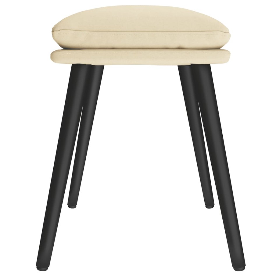 Reposapiés de tela color crema 45x29,5x35