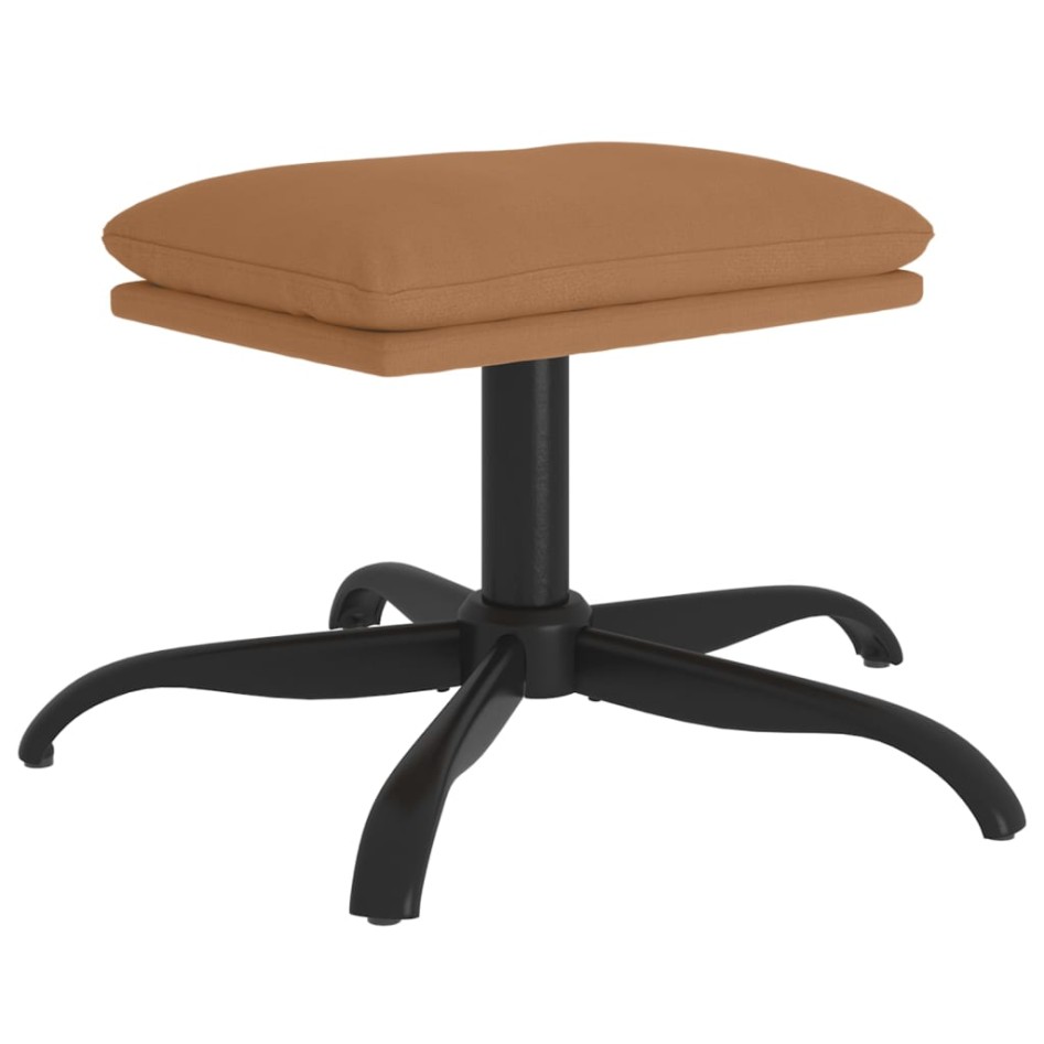 Reposapiés tela de microfibra gris taupe 60x60x36