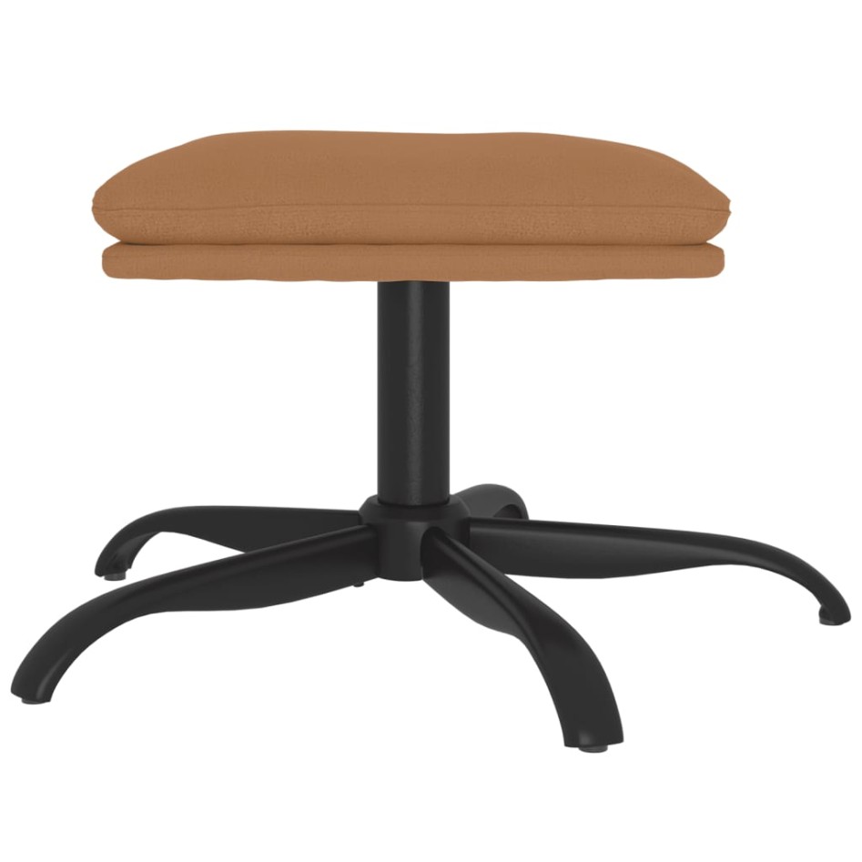 Reposapiés tela de microfibra gris taupe 60x60x36