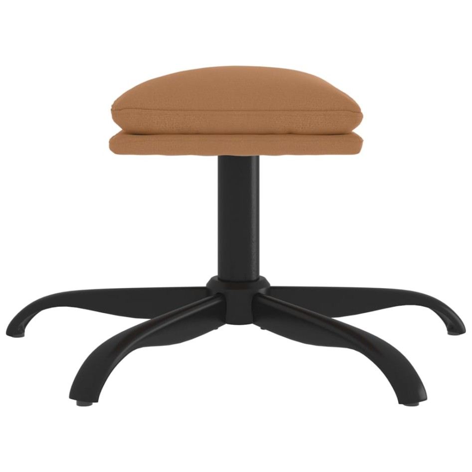 Reposapiés tela de microfibra gris taupe 60x60x36