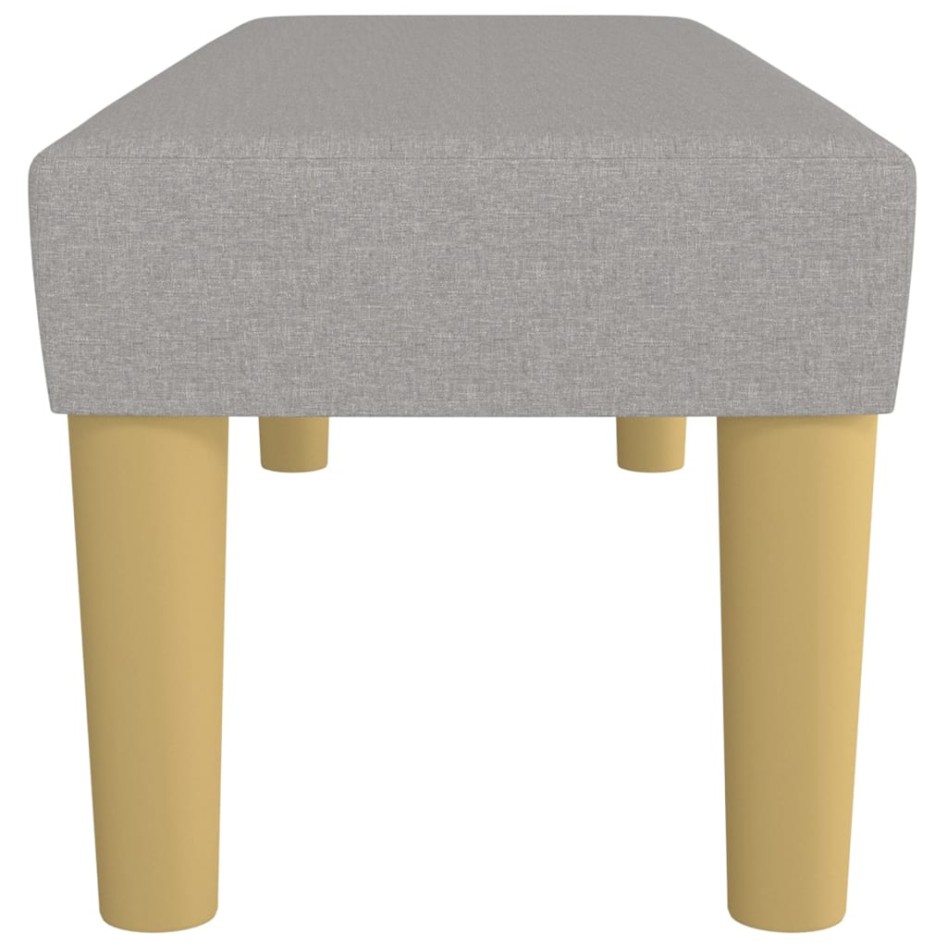 Banco de tela gris claro 100x30x30