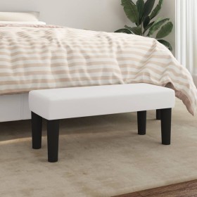 Banco de cuero sintético blanco 70x30x30