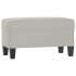 Banco de tela de microfibra gris claro 70x35x41