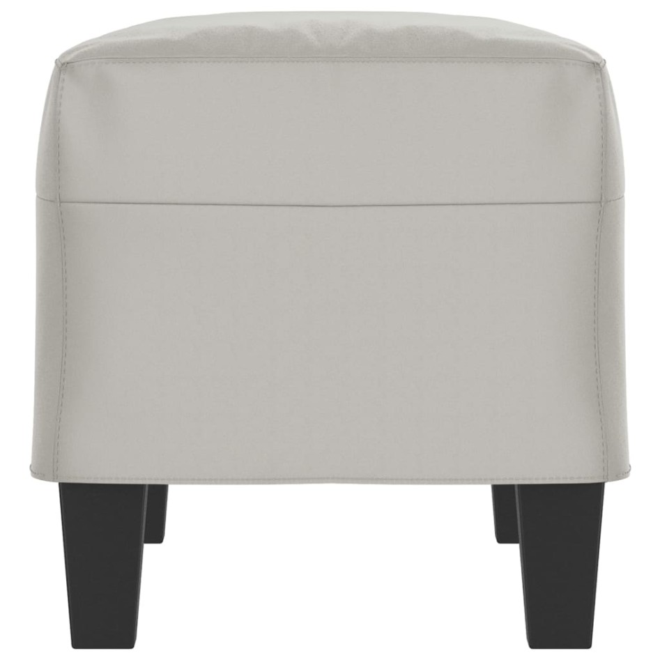 Banco de tela de microfibra gris claro 70x35x41