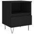 Mesita de noche madera contrachapada negro 40x35x50