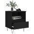 Mesita de noche madera contrachapada negro 40x35x50