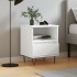 Mesita de noche madera contrachapada blanco 40x35x50