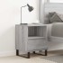 Mesita de noche madera de ingeniería gris Sonoma 40x35x50