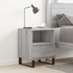 Mesita de noche madera de ingeniería gris Sonoma 40x35x50 cm