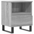 Mesita de noche madera de ingeniería gris Sonoma 40x35x50