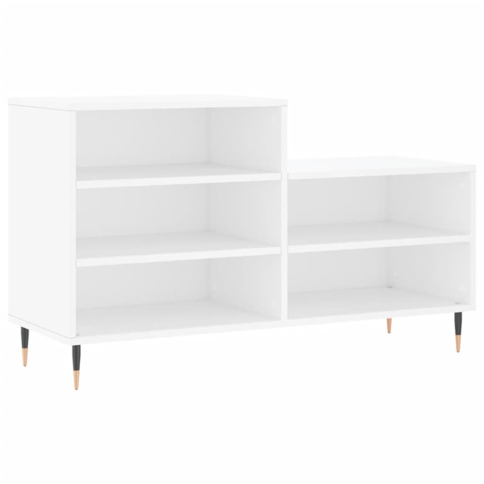 Mueble zapatero madera contrachapada blanco 102x36x60