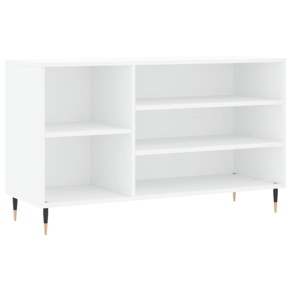 Mueble zapatero madera contrachapada blanco 102x36x60